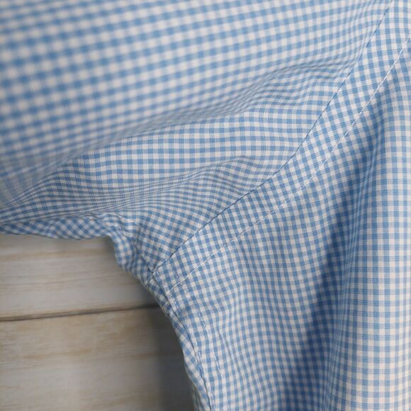 Lauren Ralph Lauren Button Down Shirt Mens Size Large Blue Gingham Workwear - Picture 3 of 6